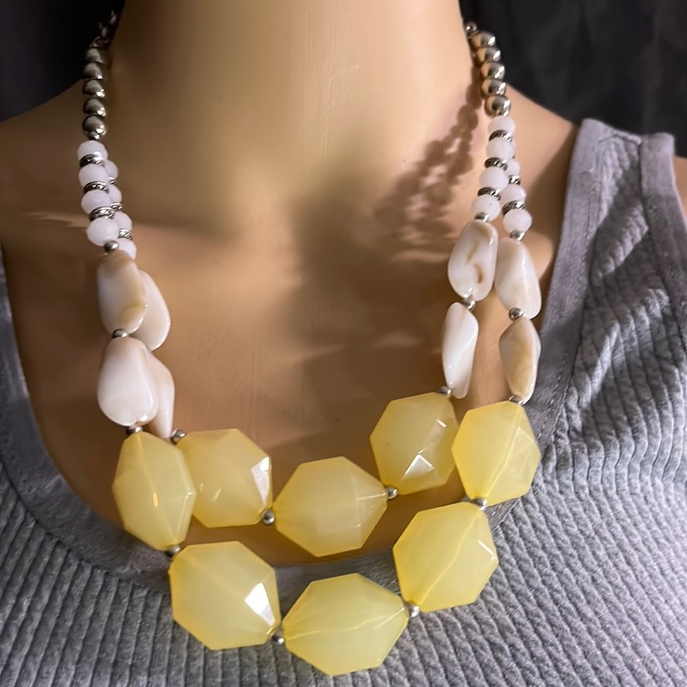 Beach stone necklace